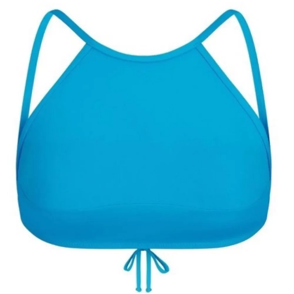 SKIMS NWT High Neck Bikini Top in Turquoise size S